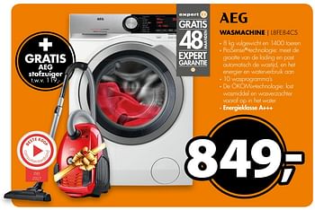 Aanbiedingen Aeg wasmachine l8fe84cs - AEG - Geldig van 19/11/2017 tot 26/11/2017 bij Expert