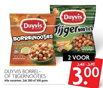 Aanbiedingen Duyvis borrelof tijgernootjes - Duyvis - Geldig van 19/11/2017 tot 25/11/2017 bij Deka Markt