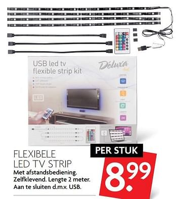 Aanbiedingen Flexibele led tv strip - Huismerk - Deka Markt - Geldig van 19/11/2017 tot 25/11/2017 bij Deka Markt