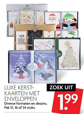 Aanbiedingen Luxe kerst- kaarten met enveloppen - Huismerk - Deka Markt - Geldig van 19/11/2017 tot 25/11/2017 bij Deka Markt