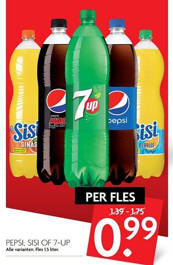 Aanbiedingen Pepsi, sisi of 7-up - Huismerk - Deka Markt - Geldig van 19/11/2017 tot 25/11/2017 bij Deka Markt