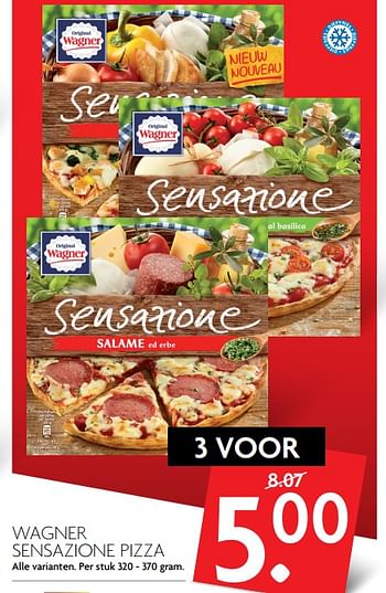 Aanbiedingen Wagner sensazione pizza - Original Wagner - Geldig van 19/11/2017 tot 25/11/2017 bij Deka Markt