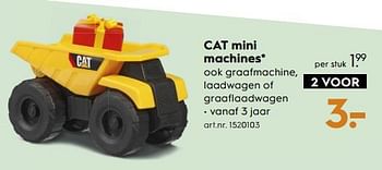 Aanbiedingen Cat mini machines - Huismerk - Blokker - Geldig van 18/11/2017 tot 05/12/2017 bij Blokker