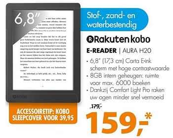 Aanbiedingen E-reader aura h20 - Huismerk - Expert - Geldig van 19/11/2017 tot 26/11/2017 bij Expert