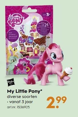 Aanbiedingen My little pony - Hasbro - Geldig van 18/11/2017 tot 05/12/2017 bij Blokker