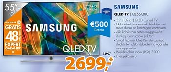 Aanbiedingen Samsung qled tv qe55q8c - Samsung - Geldig van 19/11/2017 tot 26/11/2017 bij Expert