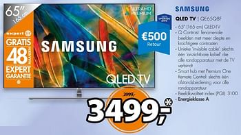 Aanbiedingen Samsung qled tv qe65q8f - Samsung - Geldig van 19/11/2017 tot 26/11/2017 bij Expert