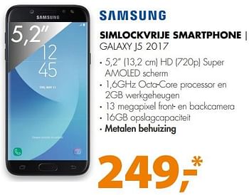 Aanbiedingen Samsung simlockvrije smartphone galaxy j5 2017 - Samsung - Geldig van 19/11/2017 tot 26/11/2017 bij Expert