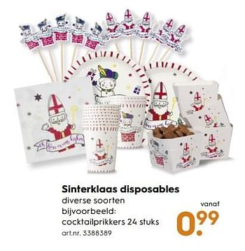 Aanbiedingen Sinterklaas disposables - Huismerk - Blokker - Geldig van 18/11/2017 tot 05/12/2017 bij Blokker
