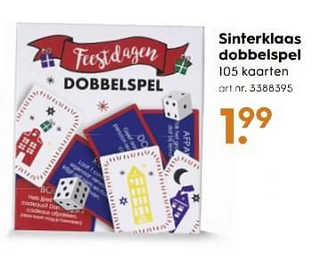 Aanbiedingen Sinterklaas dobbelspel - Huismerk - Blokker - Geldig van 18/11/2017 tot 05/12/2017 bij Blokker