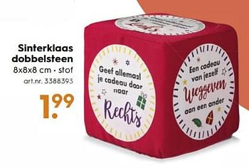 Aanbiedingen Sinterklaas dobbelsteen - Huismerk - Blokker - Geldig van 18/11/2017 tot 05/12/2017 bij Blokker