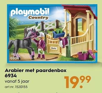 Aanbiedingen Arabier met paardenbox - Playmobil - Geldig van 18/11/2017 tot 05/12/2017 bij Blokker