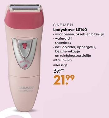 Aanbiedingen Carmen ladyshave ls140 - Carmen - Geldig van 18/11/2017 tot 05/12/2017 bij Blokker