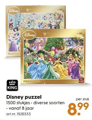 Aanbiedingen Disney puzzel - King - Geldig van 18/11/2017 tot 05/12/2017 bij Blokker