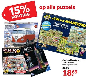 Aanbiedingen Jan van haasteren 3 in 1 puzzel - Ravensburger - Geldig van 20/11/2017 tot 26/11/2017 bij Intertoys