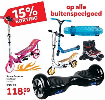 Aanbiedingen Space scooter - Huismerk - Intertoys - Geldig van 20/11/2017 tot 26/11/2017 bij Intertoys