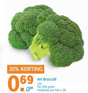 Aanbiedingen Broccoli - Huismerk - Albert Heijn - Geldig van 20/11/2017 tot 26/11/2017 bij Albert Heijn