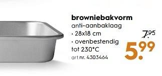 Aanbiedingen Browniebakvorm - Huismerk - Blokker - Geldig van 18/11/2017 tot 05/12/2017 bij Blokker