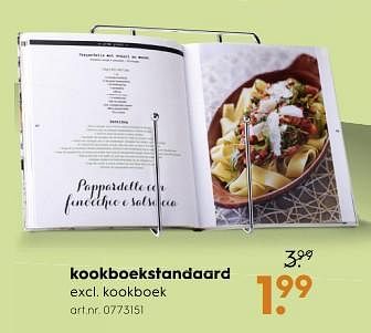 Aanbiedingen Kookboekstandaard - Huismerk - Blokker - Geldig van 18/11/2017 tot 05/12/2017 bij Blokker