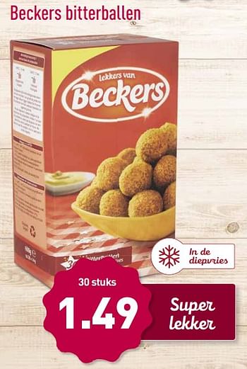 Aanbiedingen Beckers bitterballen - Beckers - Geldig van 20/11/2017 tot 26/11/2017 bij Aldi