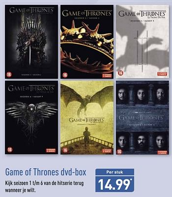 Aanbiedingen Game of thrones dvd-box - Huismerk - Aldi - Geldig van 20/11/2017 tot 26/11/2017 bij Aldi