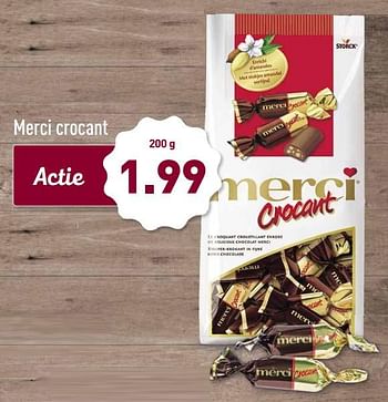 Aanbiedingen Merci crocant - MERCI - Geldig van 20/11/2017 tot 26/11/2017 bij Aldi