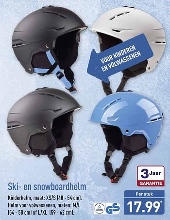 Aanbiedingen Ski- en snowboardhelm - Huismerk - Aldi - Geldig van 20/11/2017 tot 26/11/2017 bij Aldi
