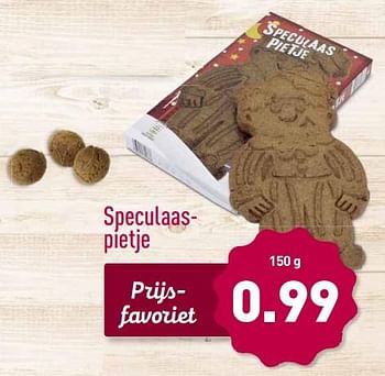 Aanbiedingen Speculaaspietje - Huismerk - Aldi - Geldig van 20/11/2017 tot 26/11/2017 bij Aldi