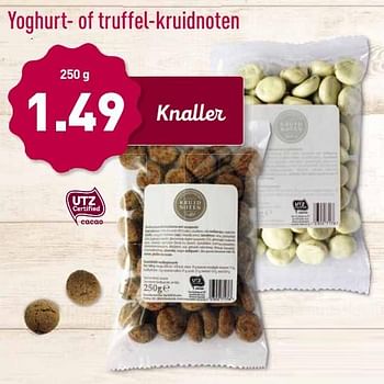 Aanbiedingen Yoghurt- of truffel-kruidnoten - Huismerk - Aldi - Geldig van 20/11/2017 tot 26/11/2017 bij Aldi