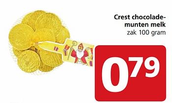 Aanbiedingen Crest chocolademunten melk - Huismerk - Jan Linders - Geldig van 20/11/2017 tot 26/11/2017 bij Jan Linders