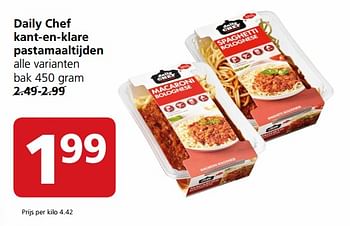Aanbiedingen Daily chef kant-en-klare pastamaaltijden - Daily chef - Geldig van 20/11/2017 tot 26/11/2017 bij Jan Linders
