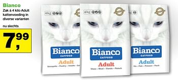 Aanbiedingen Bianco adult kattenvoeding - Bianco - Geldig van 20/11/2017 tot 03/12/2017 bij Jumper