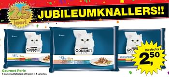 Aanbiedingen Gourmet perle 4-pack maaltijdzakjes in 5 varianten - Purina - Geldig van 20/11/2017 tot 03/12/2017 bij Jumper