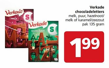 Aanbiedingen Verkade chocoladeletters - Verkade - Geldig van 20/11/2017 tot 26/11/2017 bij Jan Linders