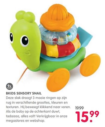 Aanbiedingen Bkids sensory snail - B Kids - Geldig van 20/11/2017 tot 03/12/2017 bij Prenatal