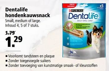 Aanbiedingen Dentalife hondenkauwsnack - Dentalife - Geldig van 20/11/2017 tot 03/12/2017 bij Welkoop