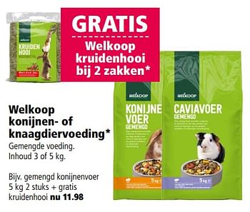 Aanbiedingen Gemengd konijnenvoer - Huismerk - Welkoop - Geldig van 20/11/2017 tot 03/12/2017 bij Welkoop