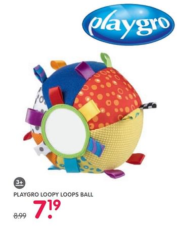 Aanbiedingen Playgro loopy loops ball - Playgro - Geldig van 20/11/2017 tot 03/12/2017 bij Prenatal