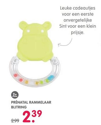 Aanbiedingen Prénatal rammelaar bijtring - Prenatal - Geldig van 20/11/2017 tot 03/12/2017 bij Prenatal