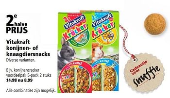 Aanbiedingen Vitakraft konijnencracker voordeelpak 5-pack - Vitakraft - Geldig van 20/11/2017 tot 03/12/2017 bij Welkoop