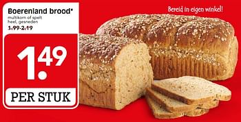 Aanbiedingen Boerenland brood - Huismerk - Em-té - Geldig van 19/11/2017 tot 25/11/2017 bij Em-té