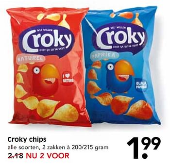 Aanbiedingen Croky chips - Croky - Geldig van 19/11/2017 tot 25/11/2017 bij Em-té