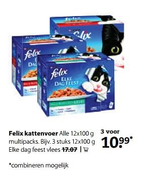 Aanbiedingen Felix kattenvoer - Felix - Geldig van 19/11/2017 tot 03/12/2017 bij Pets Place