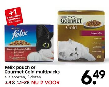 Aanbiedingen Felix pouch of gourmet gold multipacks - Huismerk - Em-té - Geldig van 19/11/2017 tot 25/11/2017 bij Em-té