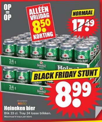 Aanbiedingen Heineken bier - Heineken - Geldig van 24/11/2017 tot 24/11/2017 bij Lekker Doen