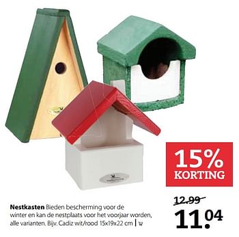 Aanbiedingen Nestkasten - Huismerk - Pets Place - Geldig van 19/11/2017 tot 03/12/2017 bij Pets Place
