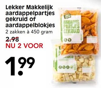 Aanbiedingen Lekker makkelijk aardappelpartjes gekruid of aardappelblokjes - Huismerk - Em-té - Geldig van 19/11/2017 tot 25/11/2017 bij Em-té