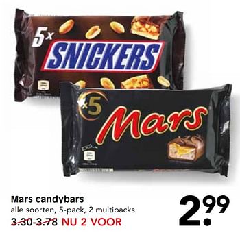 Aanbiedingen Mars candybars - Huismerk - Em-té - Geldig van 19/11/2017 tot 25/11/2017 bij Em-té