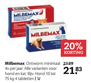 Aanbiedingen Milbemax ontworm minimaal - Milbemax - Geldig van 20/11/2017 tot 03/12/2017 bij Boerenbond