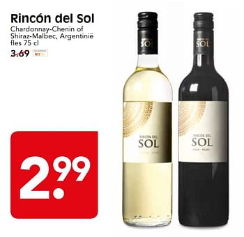 Aanbiedingen Rincén del sol - Witte wijnen - Geldig van 19/11/2017 tot 25/11/2017 bij Em-té